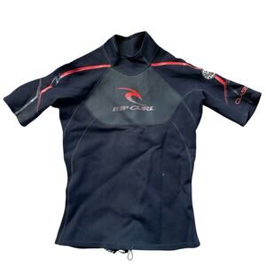Ripcurl Wetsuit Short Sleeve Shirt Classic 1mm Black Men's Size Large